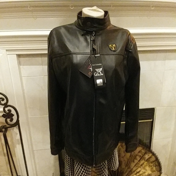 Armani Ga Milano Leather Moto Jacket 